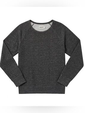 Pact 100% Organic Cotton Heathered Grey Pullover Sweatshirt Medium Athleisure